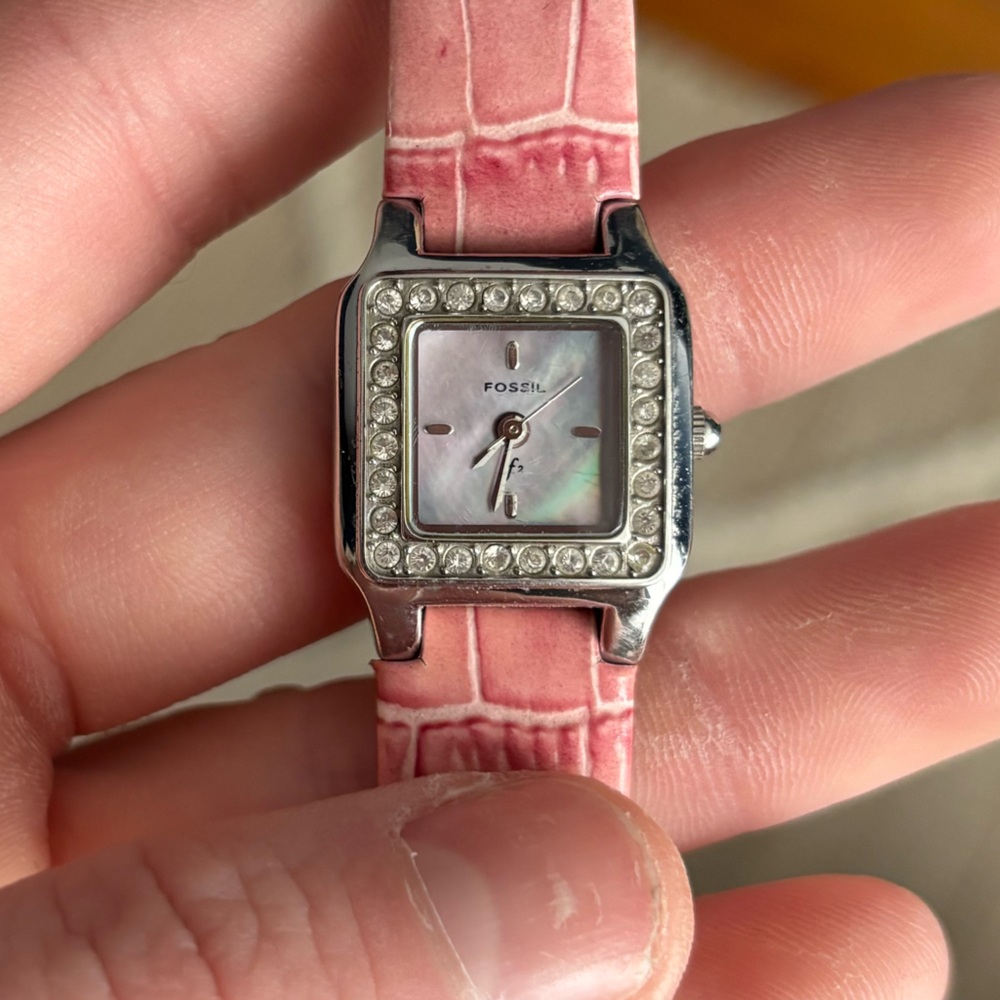 Croc embossed watch